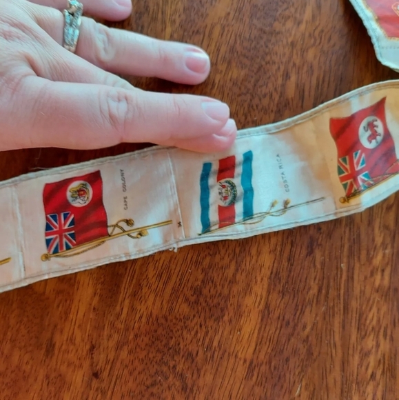 Cigarette Silks Tobacco Silks Vtg Flags Sewn Together Lot Of 15 tobacciana - Picture 7 of 8